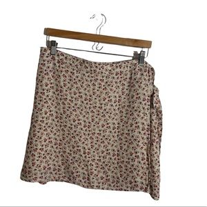 American Eagle Floral Mini Wrap Skirt